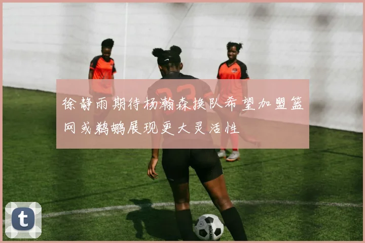 徐静雨期待杨瀚森换队希望加盟篮网或鹈鹕展现更大灵活性